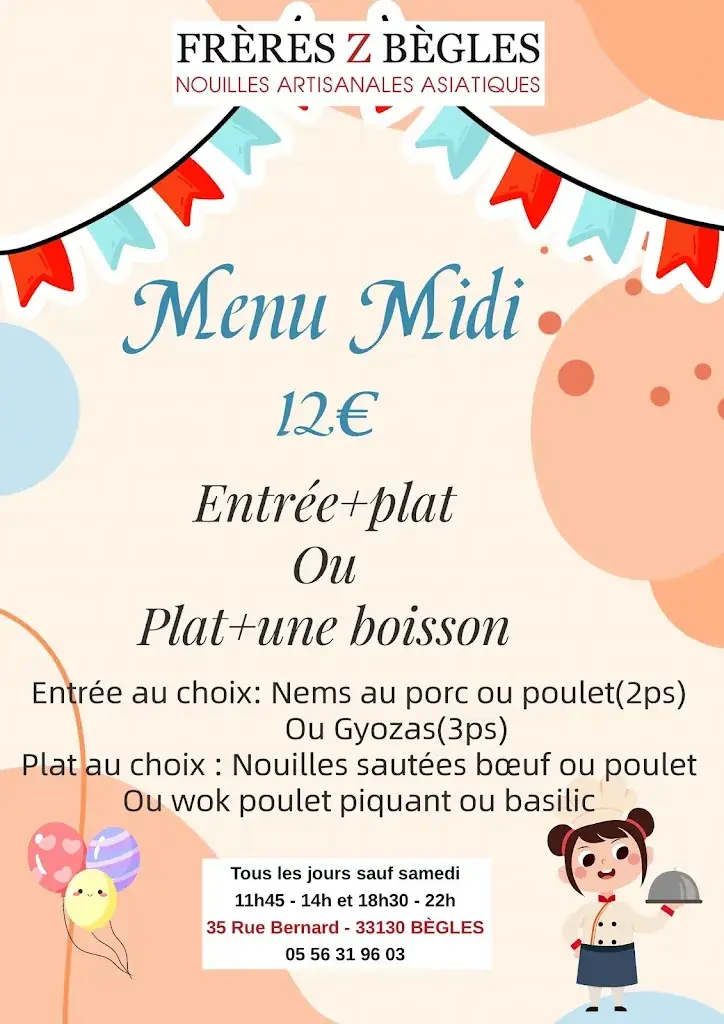 Menu_Frères Z Bègles_Bègles_image_2