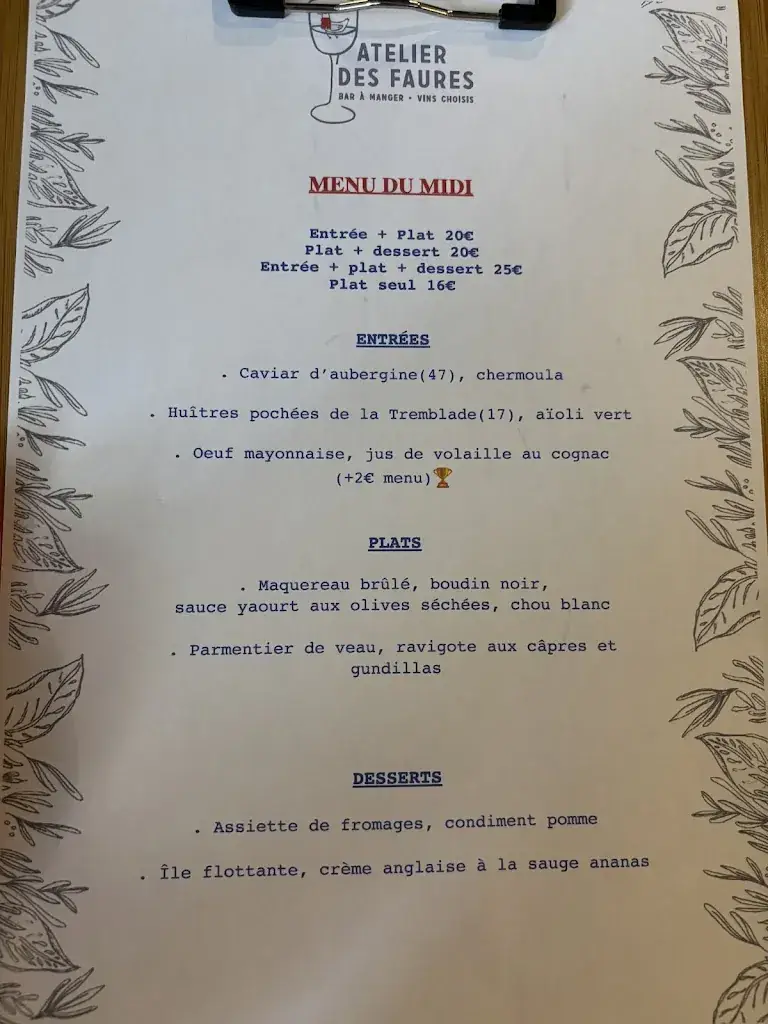 Menu_Atelier des Faures_Bordeaux_image_2