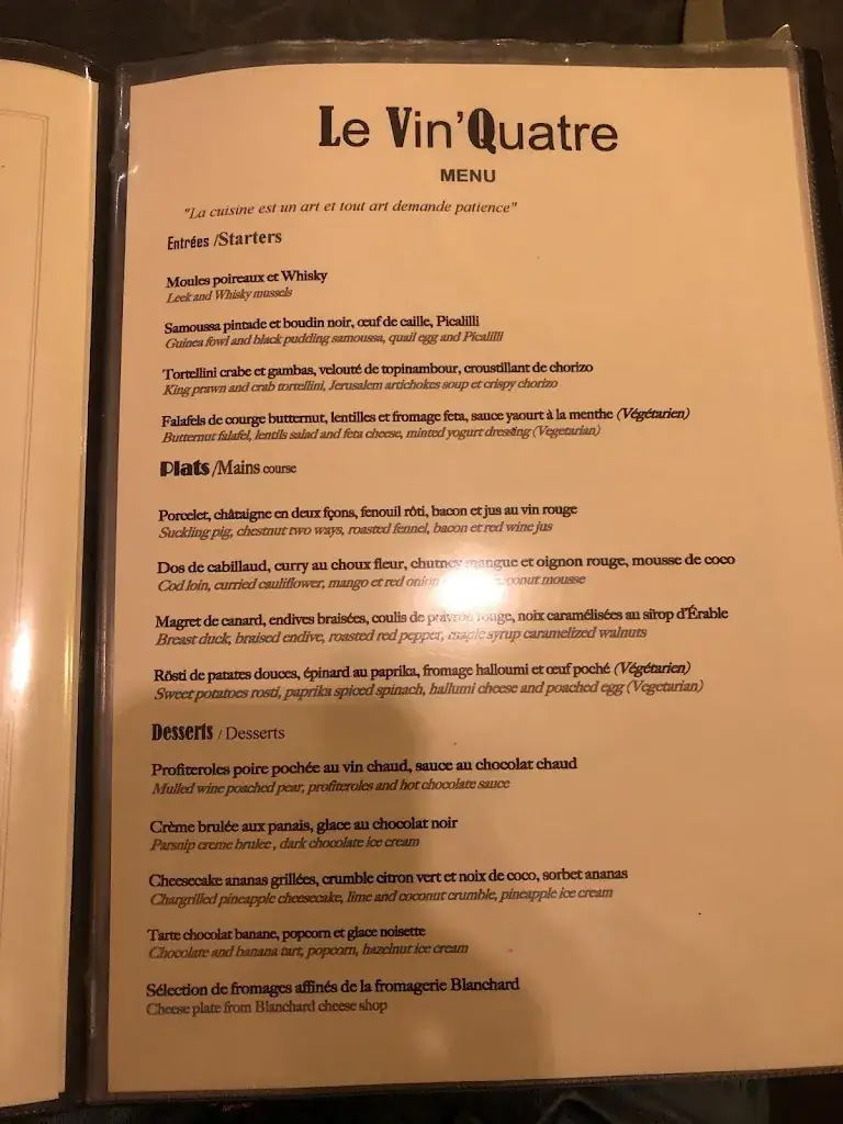 Menu_Restaurant Le Vin'Quatre - 24_Bergerac_image_4