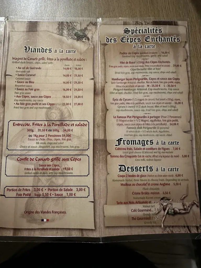 Menu_Aux Cèpes enchantés_Bergerac_image_3