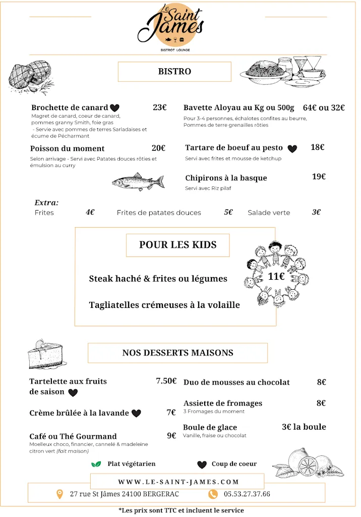Menu_Restaurant le Saint James_Bergerac_image_2