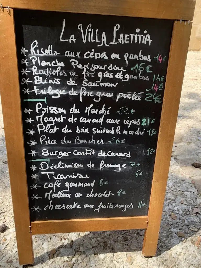 Menu_la villa Laetitia_Bergerac_image_2