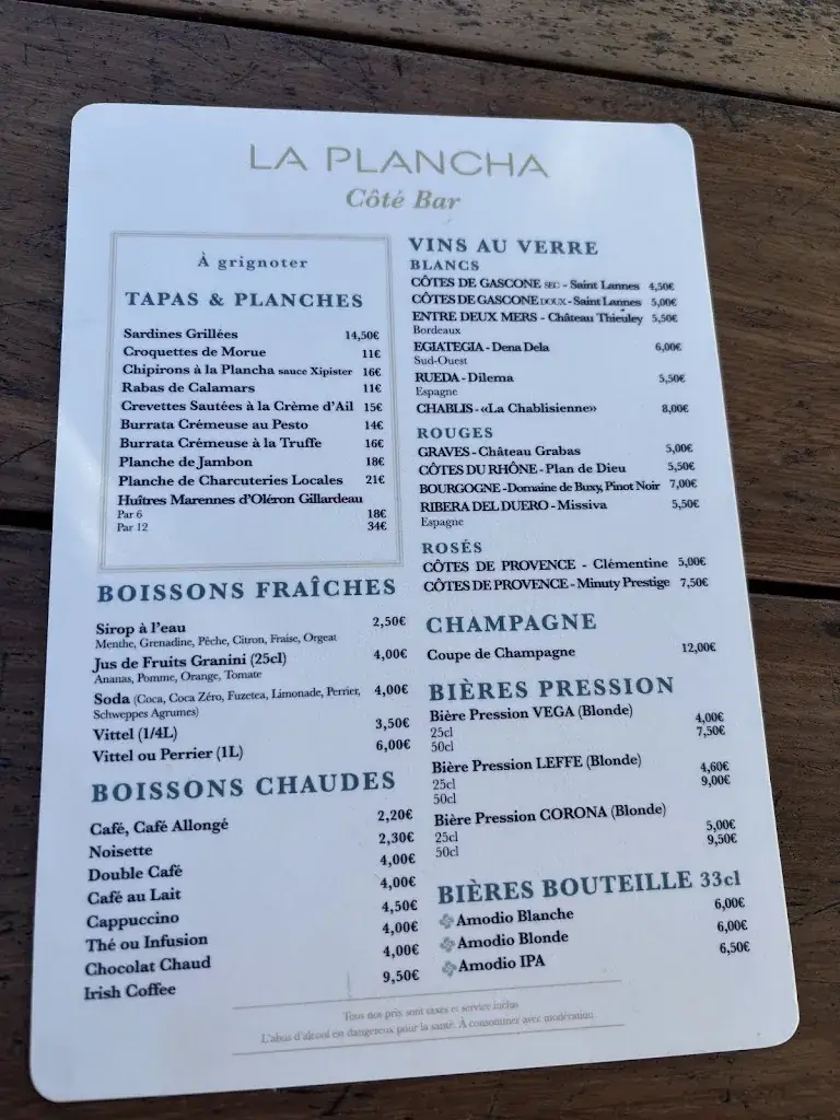 Menu_La Plancha Ilbarritz_Bidart_image_4