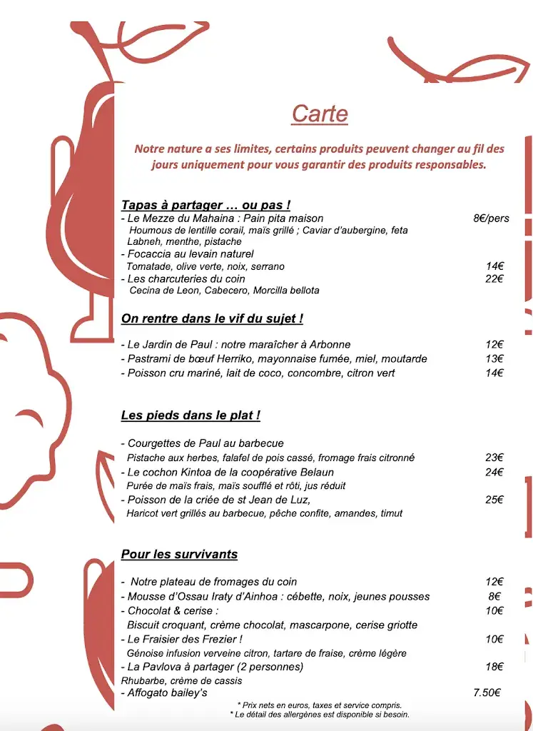 Menu_Restaurant Mahaina_Bidart_image_1