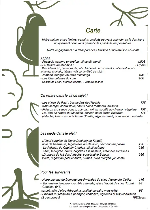 Menu_Restaurant Mahaina_Bidart_image_2