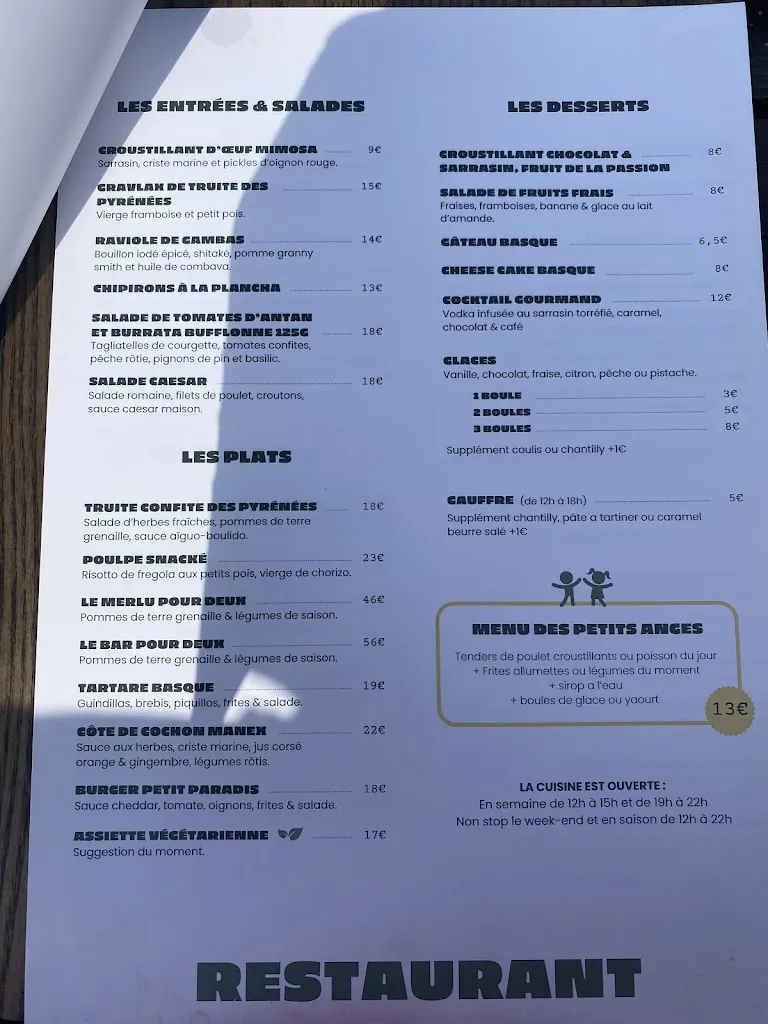 Menu_Le Petit Paradis_Bidart_image_4