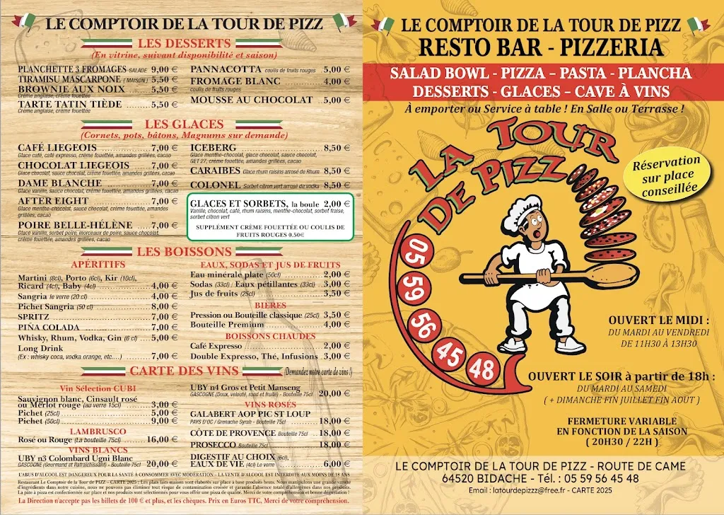 Menu_LE COMPTOIR DE LA TOUR DE PIZZ_Bidache_image_2