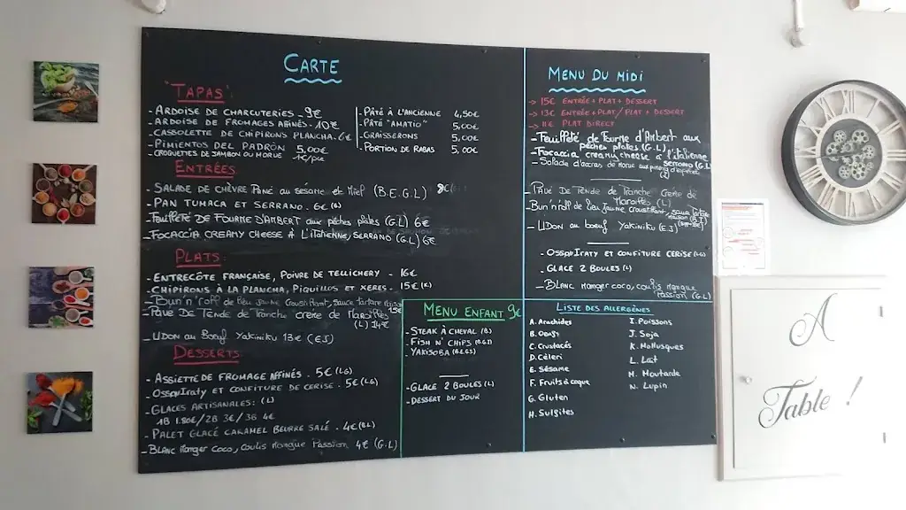 Menu_L'Embuscade, bistrot éclectique_Peyrehorade_image_1