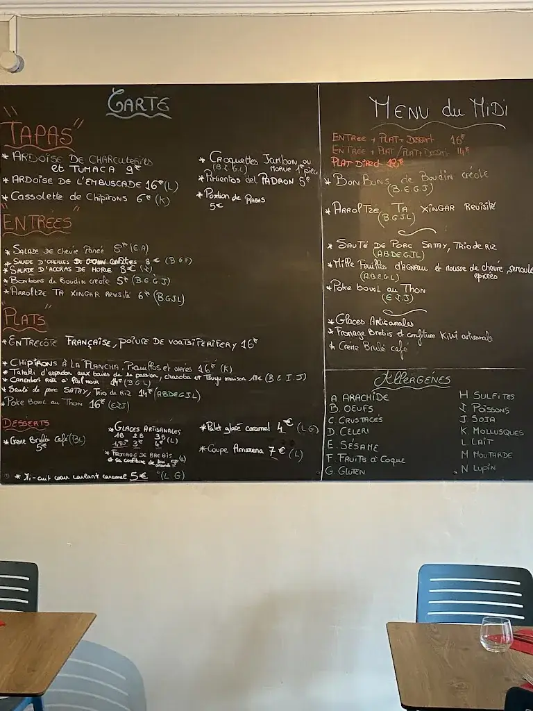 Menu_L'Embuscade, bistrot éclectique_Peyrehorade_image_2