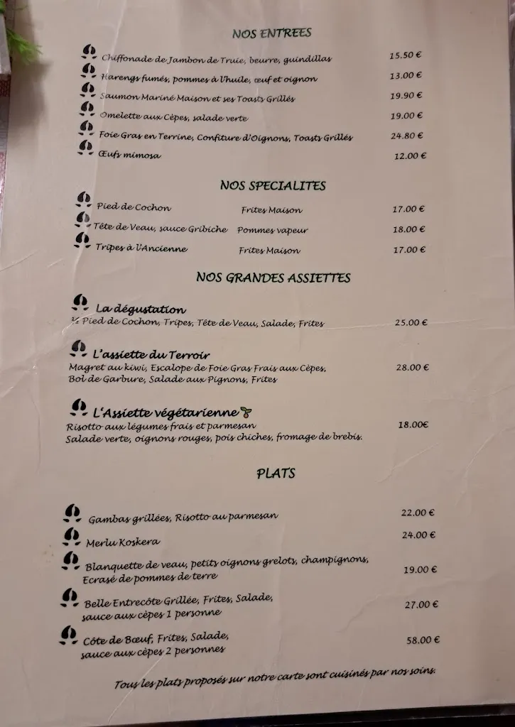 Menu_Au bon coin les pieds de cochon_Peyrehorade_image_1