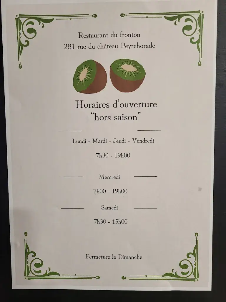 Menu_Restaurant du Fronton_Peyrehorade_image_2