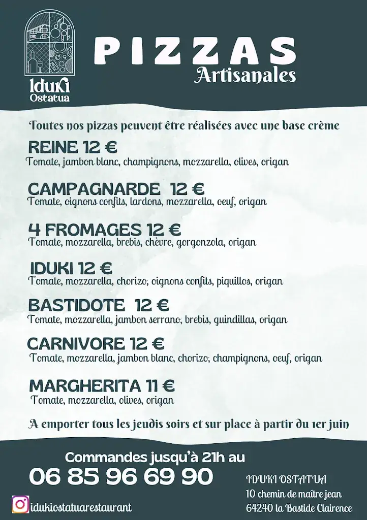 Menu_Iduki Ostatua : NOUVEAUX GÉRANTS 2025_Bastide-Clairence_image_1