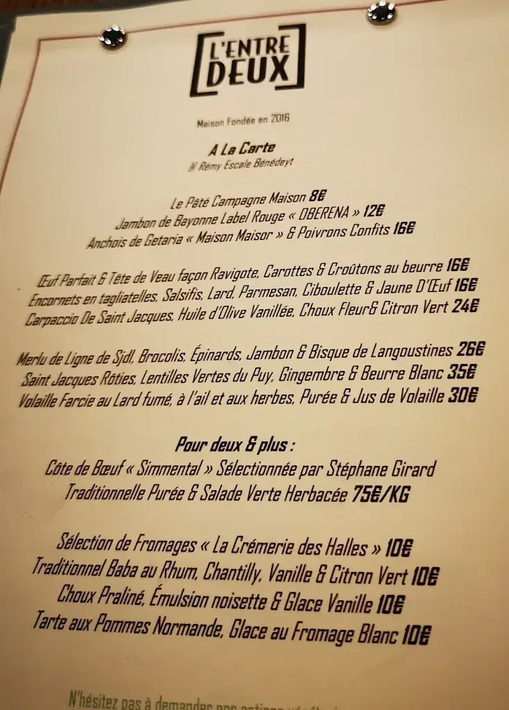 Menu_L'Entre Deux_Biarritz_immagine_3