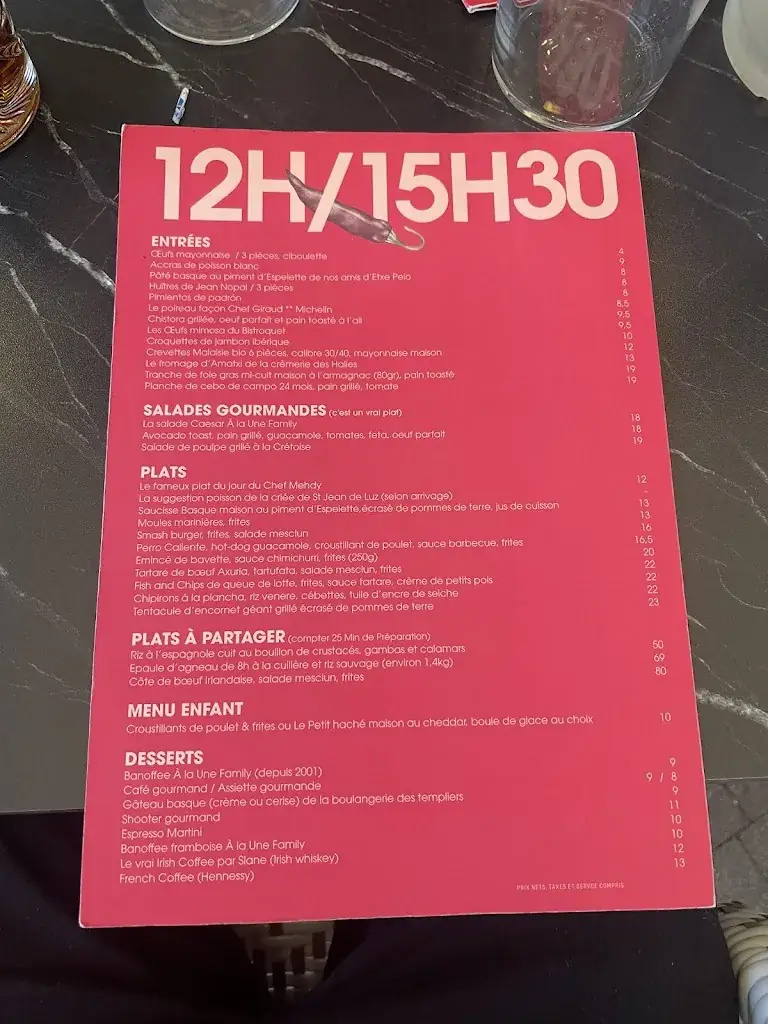 Menu_Chez BB: Bistroquet Biarritz_Biarritz_image_2