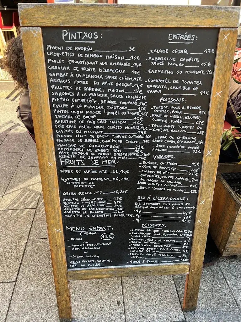 Menu_Chistera & Coquillages_Biarritz_image_2