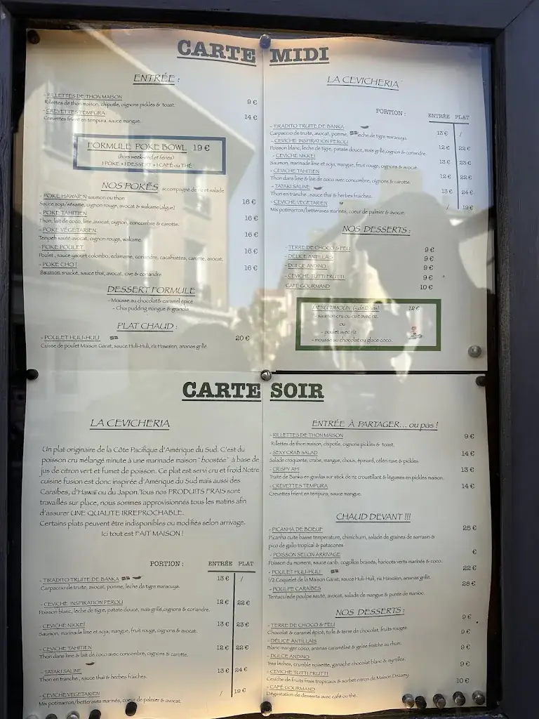 Menu_Saline Ceviche Bar - Restaurant Biarritz_Biarritz_image_1