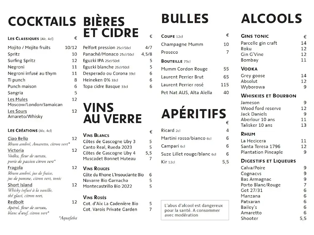 Menu_LE SURFING BIARRITZ_Biarritz_image_1