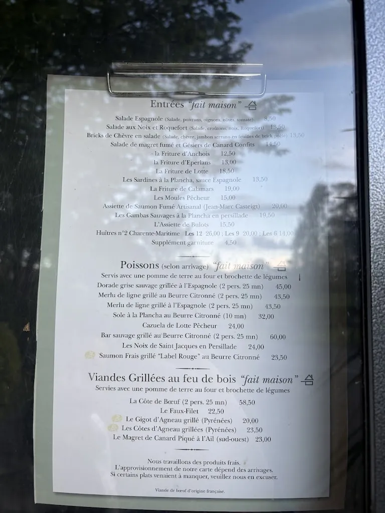 Menu_Au Bord de l'Eau_Billère_image_2