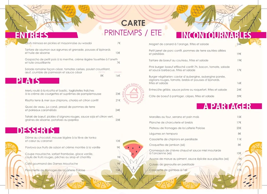 Menu_Les Dames Moustache_Billère_image_1