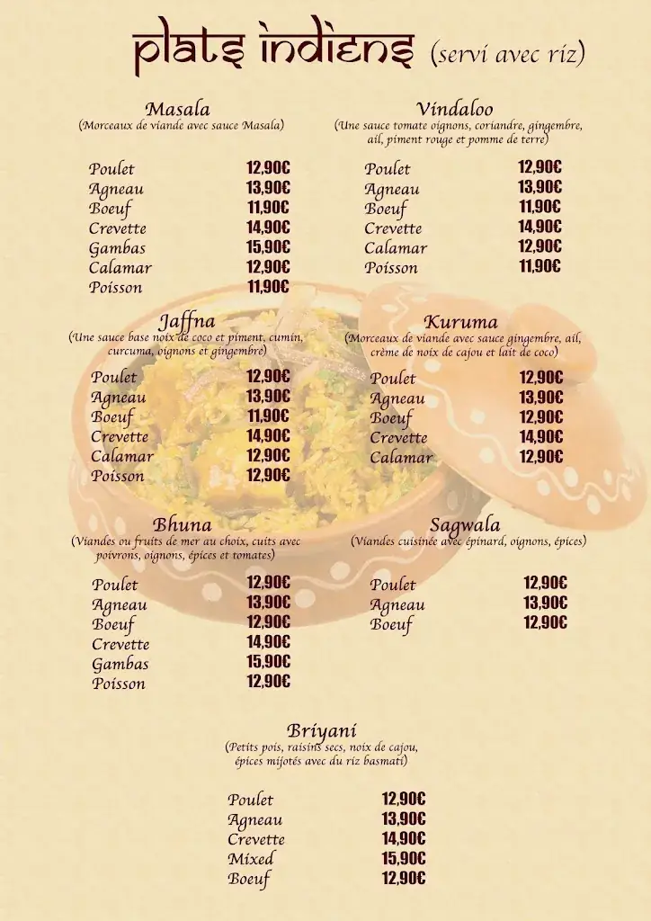 Menu_Bollywood Café_Billère_image_1