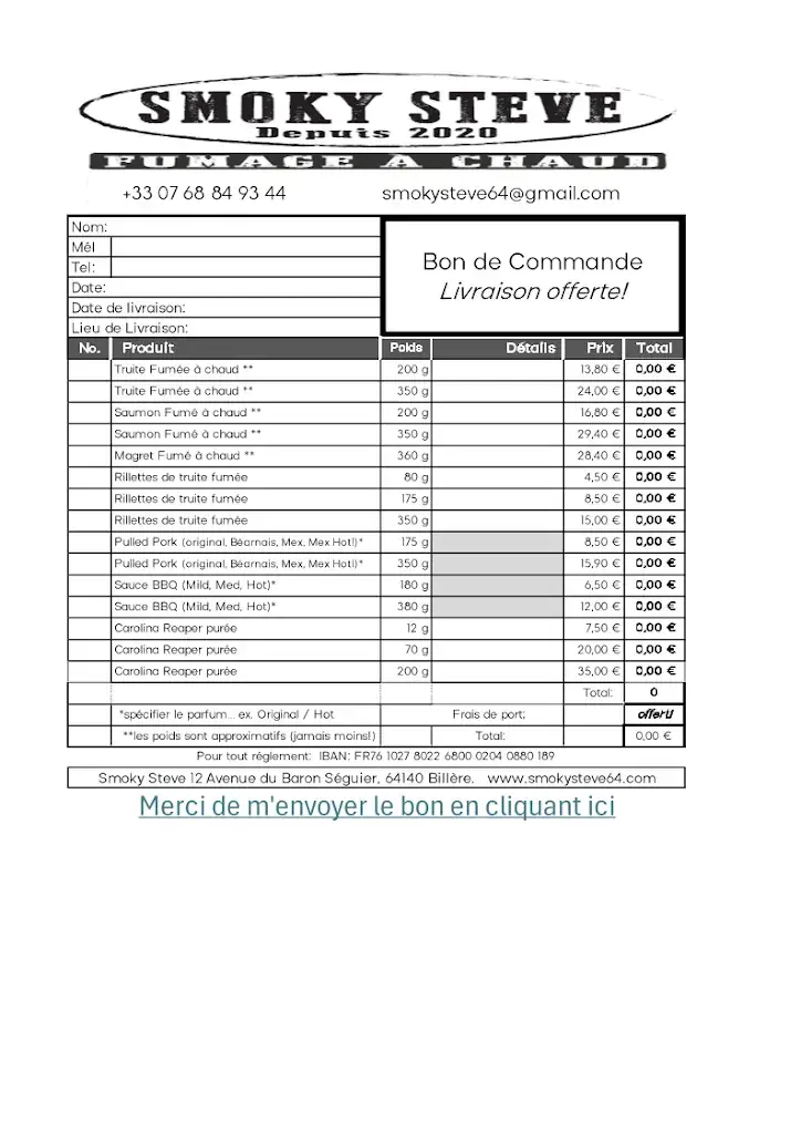 Menu_Smoky Steve_Billère_image_1