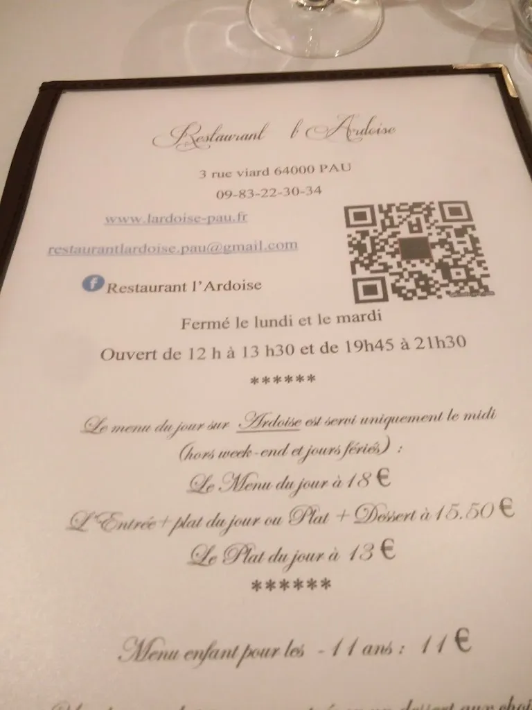 Menu_L' Ardoise_Pau_image_2