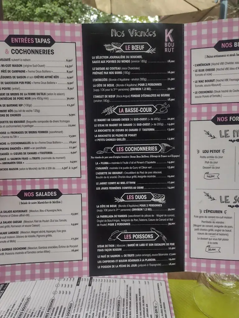 Menu_Kbourut restaurant bar tapas_Pau_image_3