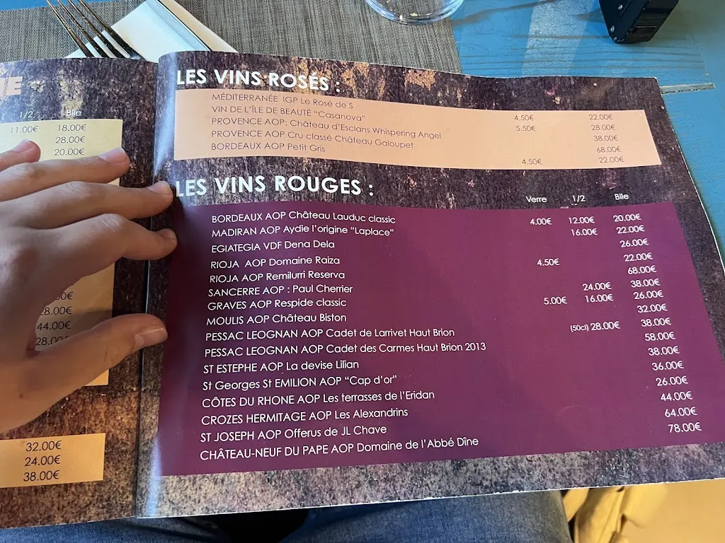 Menu_Restaurant Cotes & Mer_Pau_image_1