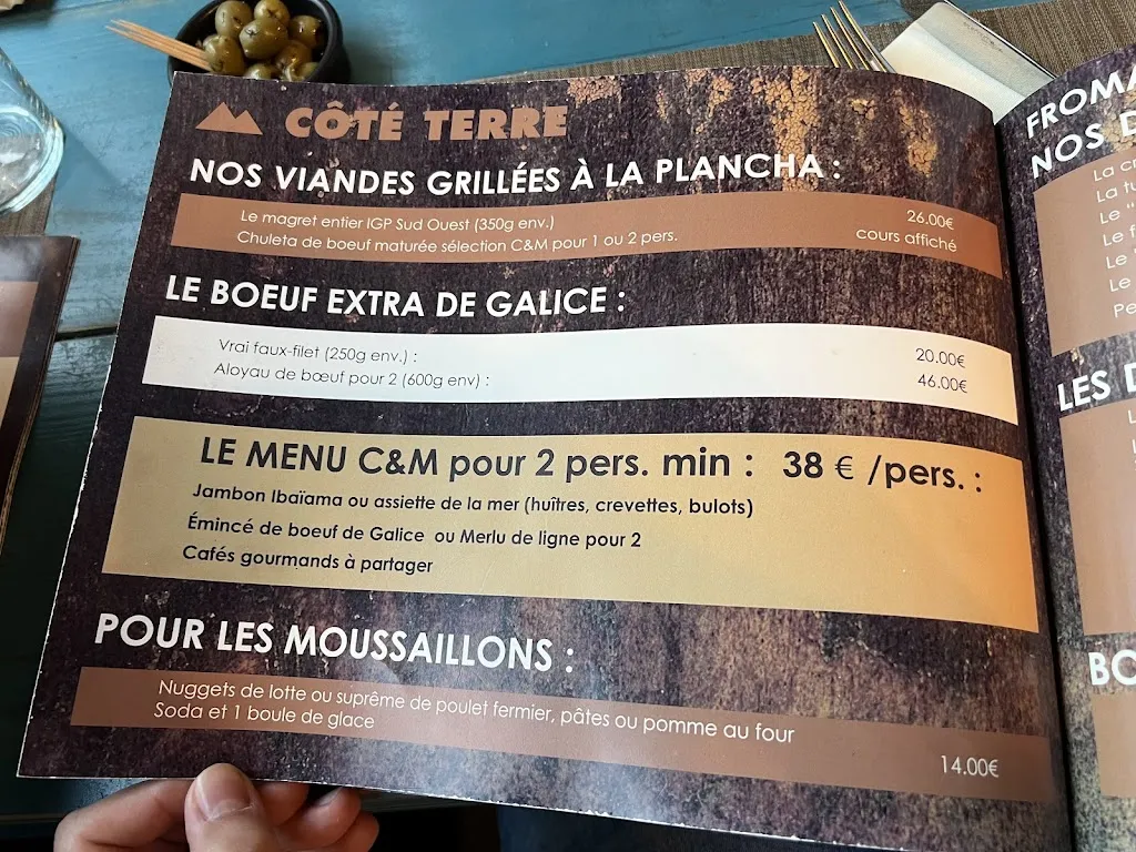 Menu_Restaurant Cotes & Mer_Pau_image_4