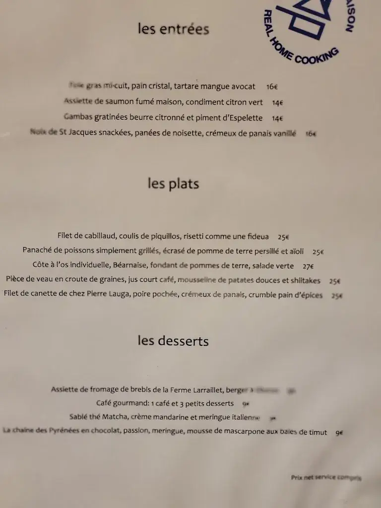 Menu_Restaurant Le SUD_Pau_image_2
