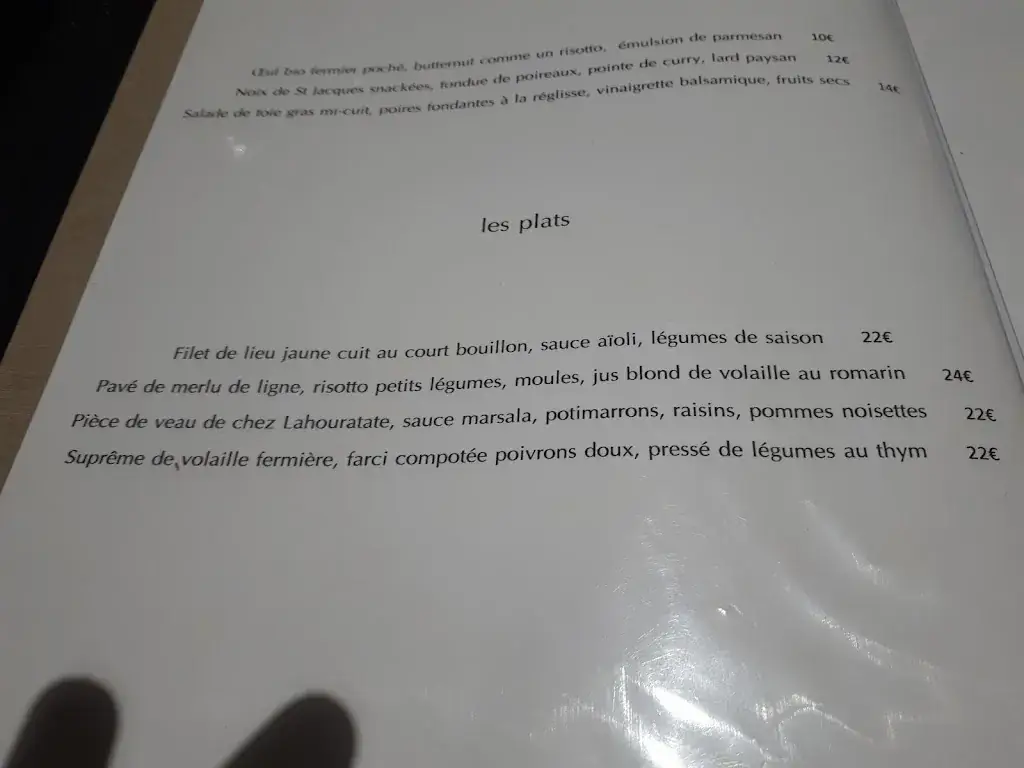 Menu_Restaurant Le SUD_Pau_image_3