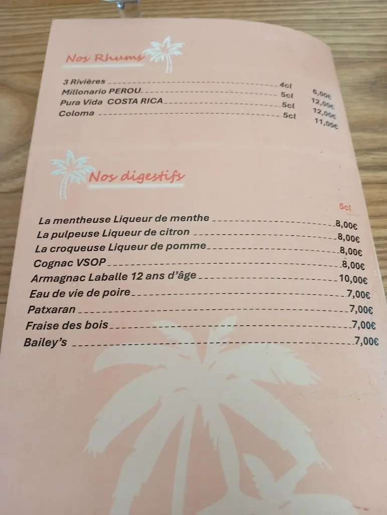 Menu_La Playa_Biscarrosse_image_1