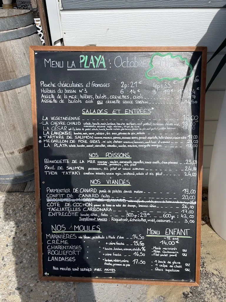 Menu_La Playa_Biscarrosse_image_4