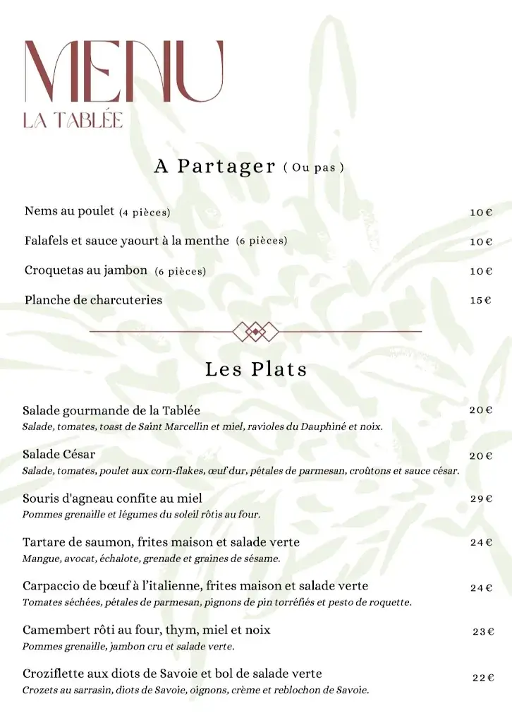 Menu_La Tablée Alpe d'Huez_38750_immagine_4