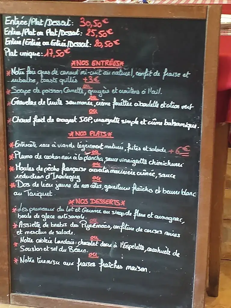 Menu_Restaurant Camette_Biscarrosse_image_3