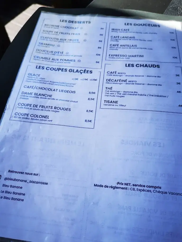Menu_Le Bleu Banane_Biscarrosse_image_4