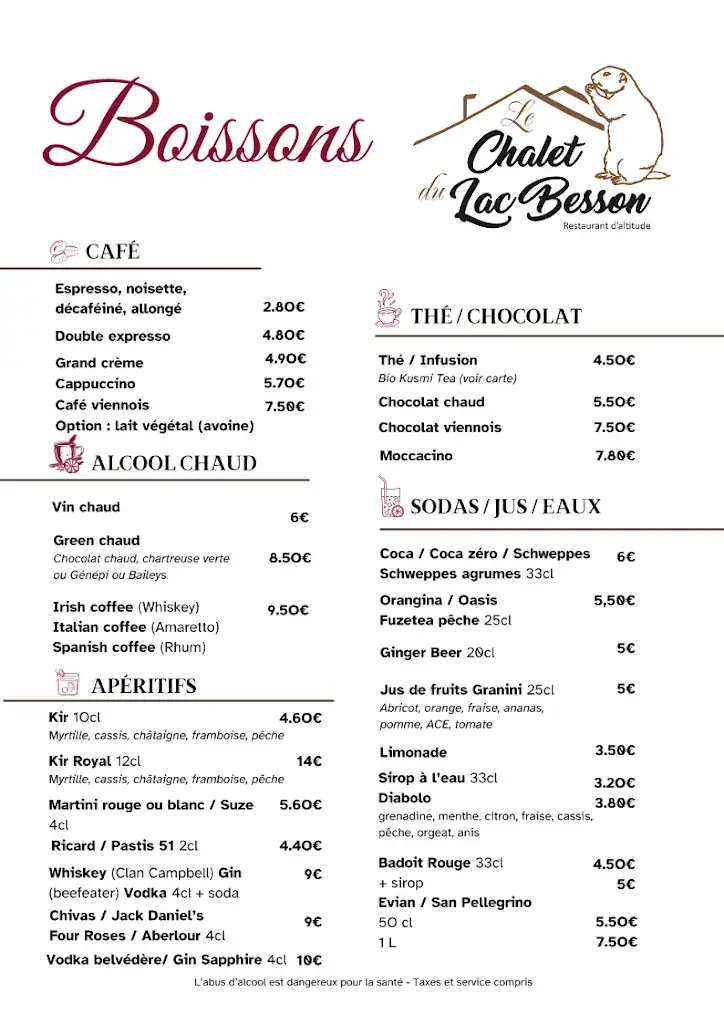 Menu_Chalet Du Lac Besson_Huez_image_1