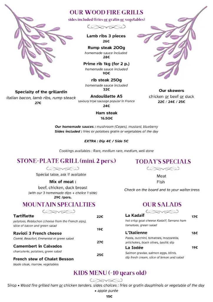 Menu_Chalet Du Lac Besson_Huez_image_2