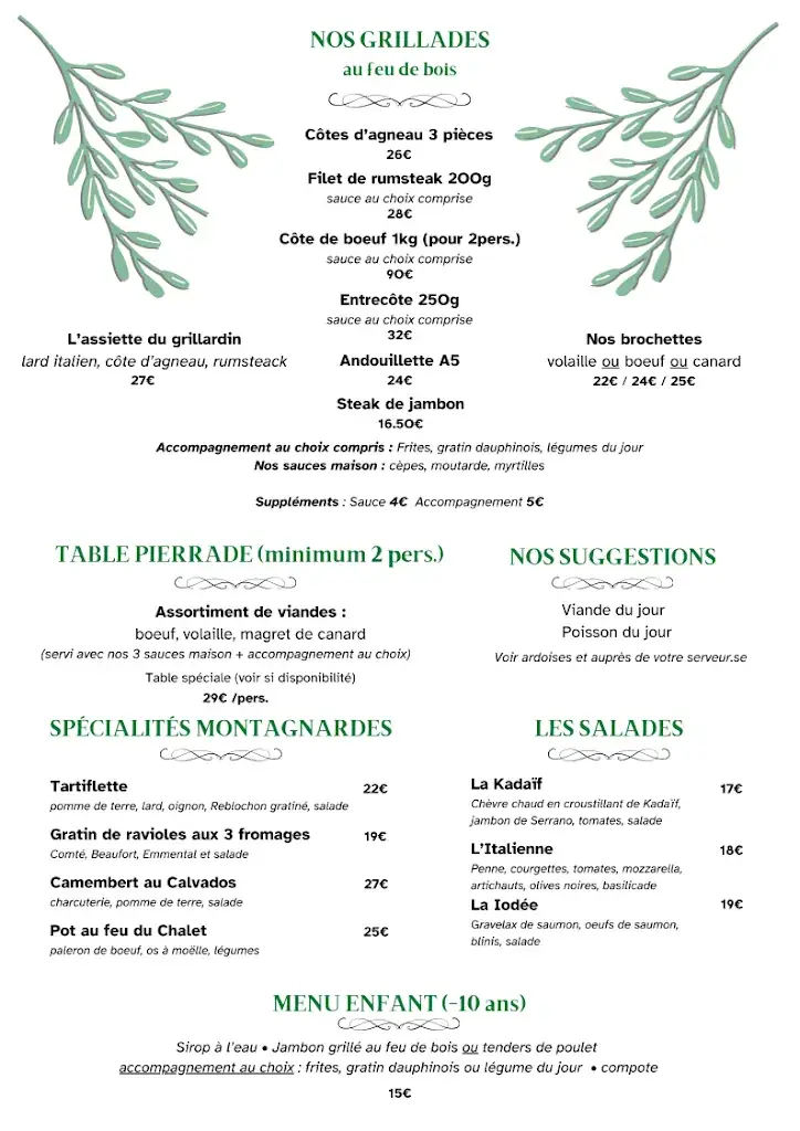 Menu_Chalet Du Lac Besson_Huez_image_4