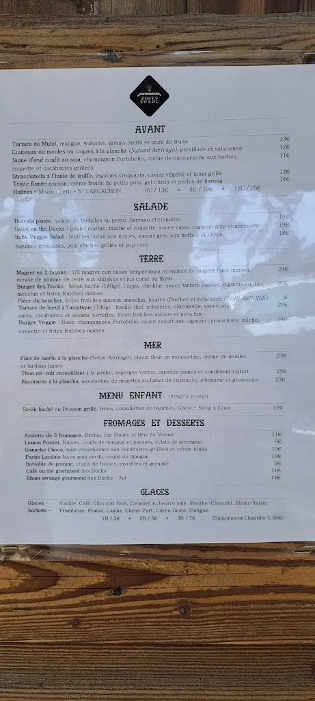 Menu_Docks du Lac_Biscarrosse_image_1