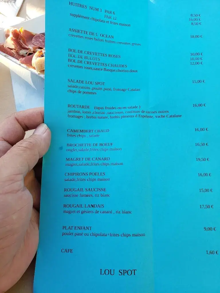 Menu_Lou Spot_Biscarrosse_image_1