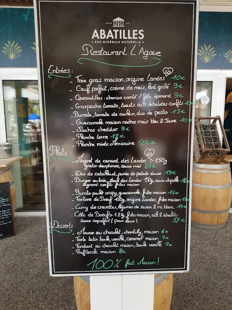 Menu_L'AGAVE_Biscarrosse_image_1