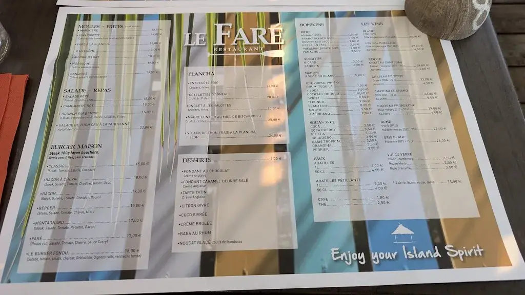Menu_Le Faré_Biscarrosse_image_1