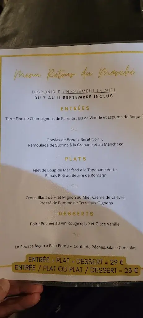 Menu_Restaurant Bar de la Plage_Biscarrosse_image_1