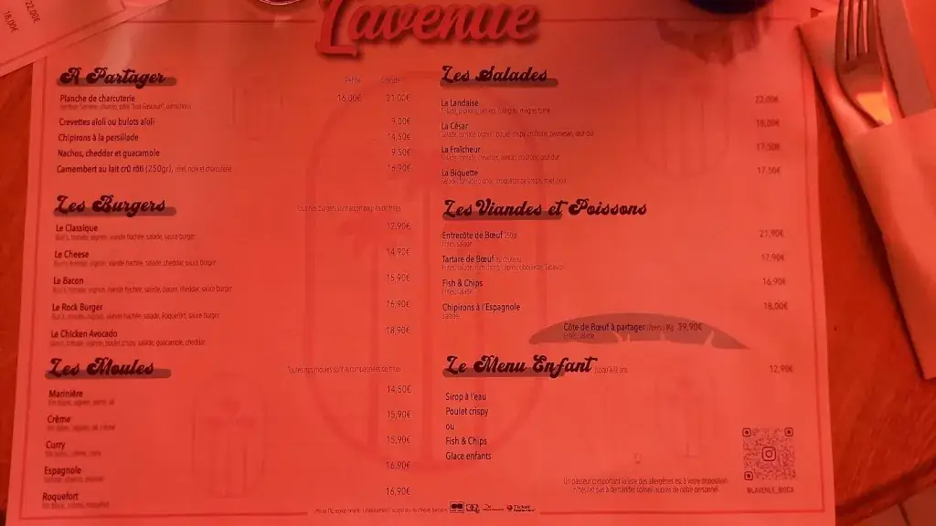 Menu_L'AVENUE_Biscarrosse_image_1