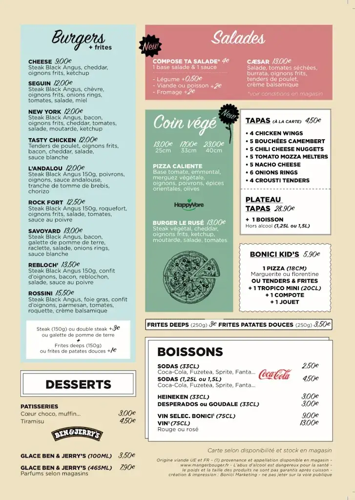 Menu_pizza bonici boisseuil_Boisseuil_image_1