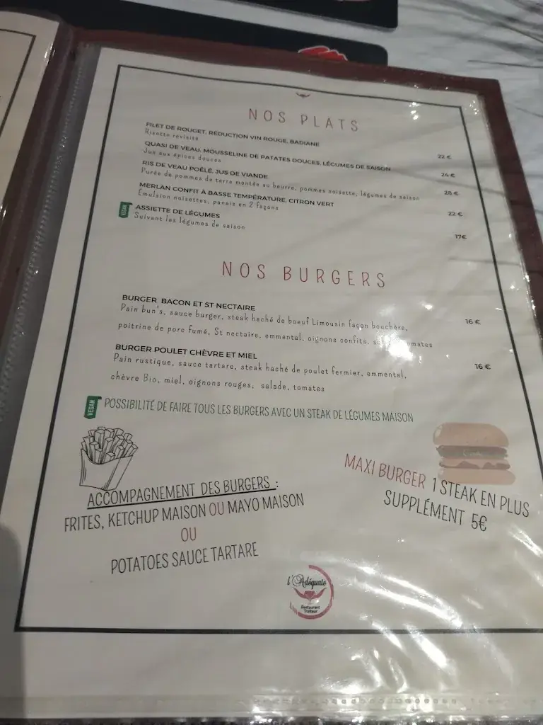 Menu_L'Adéquate_Saint-Hilaire-Bonneval_immagine_1