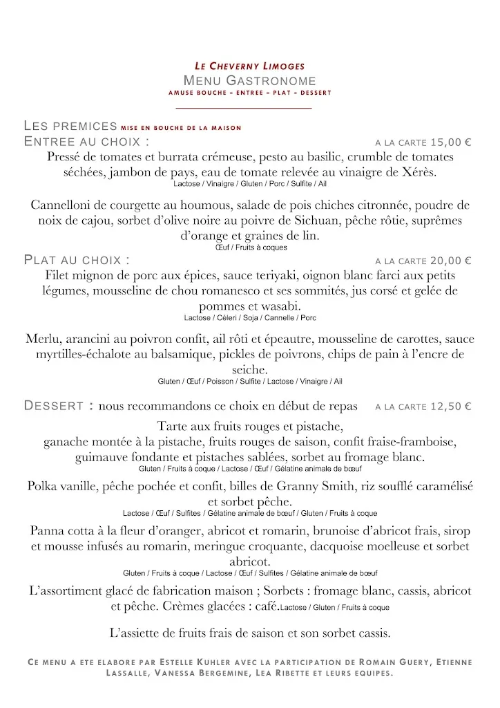 Menu_Le Cheverny_Limoges_image_1