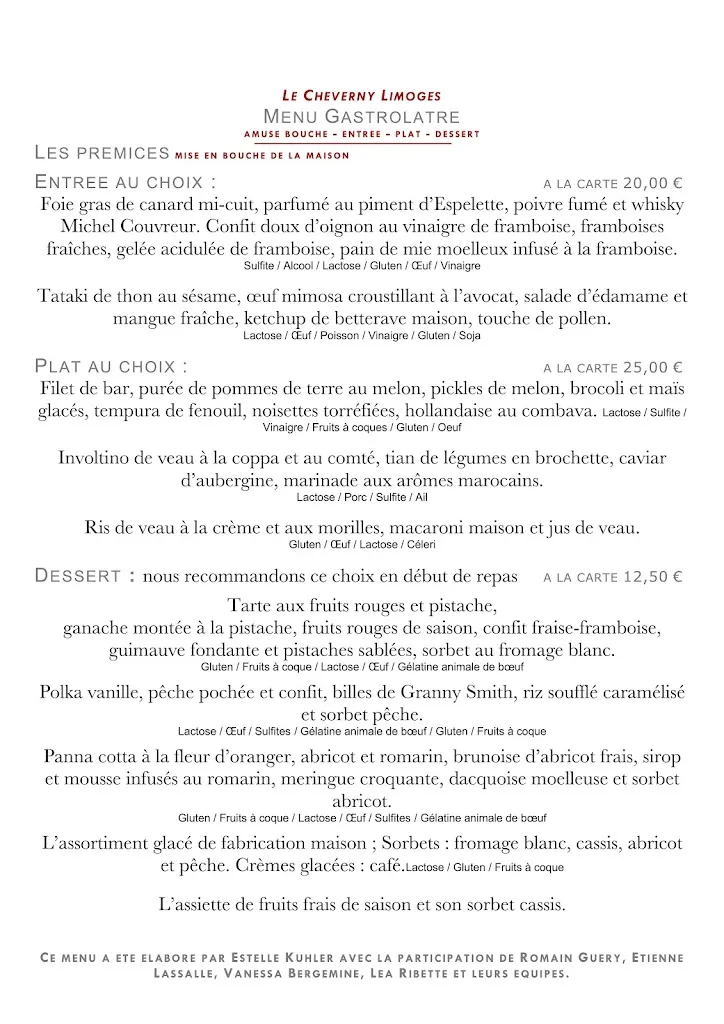 Menu_Le Cheverny_Limoges_image_2