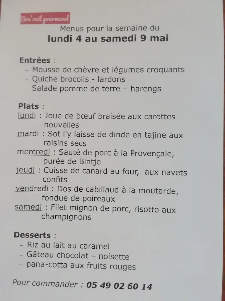 Menu_Bon'Oeil Gourmand_Bonneuil-Matours_immagine_3
